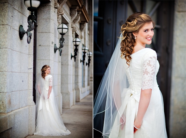 beautiful photos of a bride at utah state