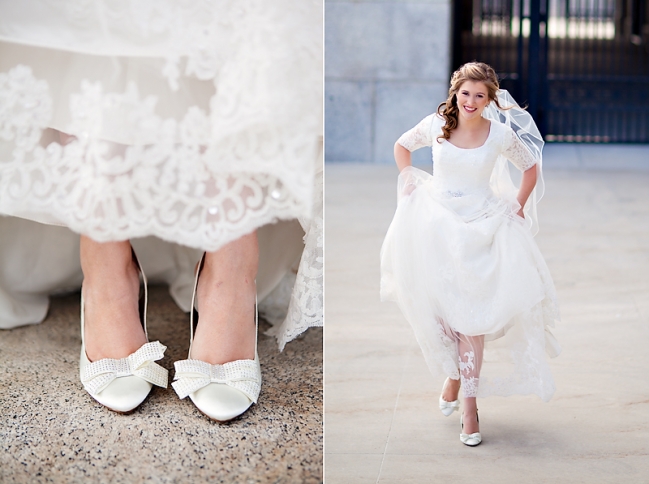 beautiful photos of a bride at utah state
