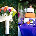 Cute halloween cake and wedding colors photography