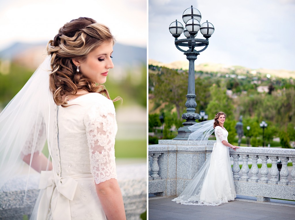 beautiful photos of a bride at utah state's capitol love these bridals!