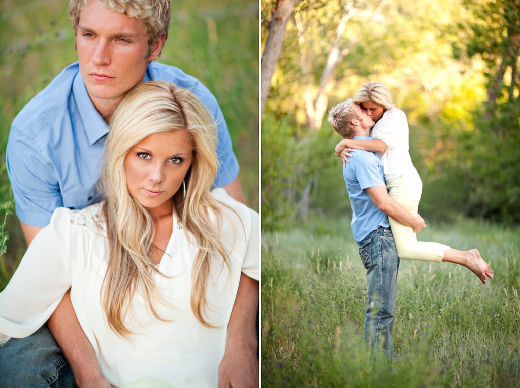 Wedding photographer in utah photographs the cutest engagement photos in field
