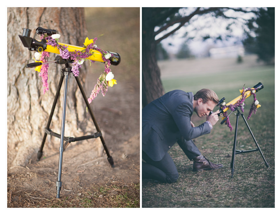 star gazing young lovers wedding photography