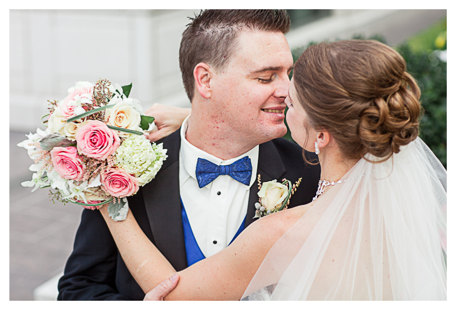 bride and groom do toasts at grand America wedding in Utah, Salt Lake City