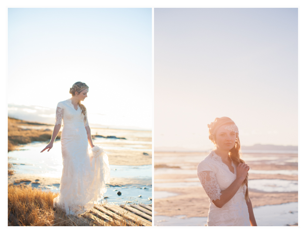 utah bridal photos that are whimsical taken by the great salt lake