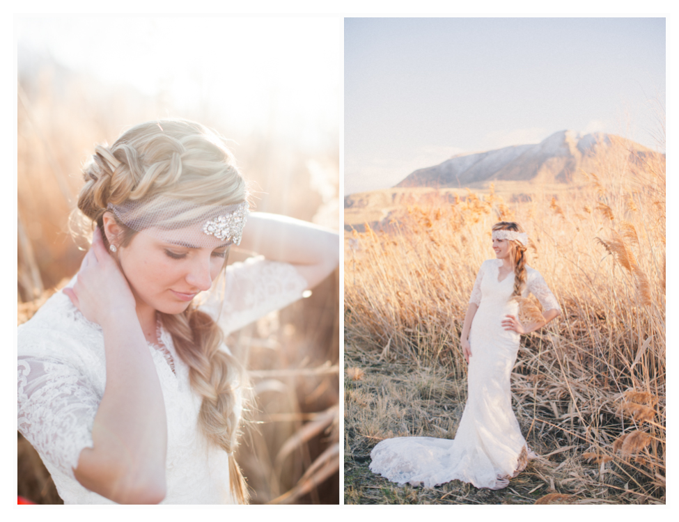 utah bridal photos taken just outside of salt lake city